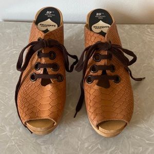 HM x SWEDISH HASBEENS WEDGE CLOGS